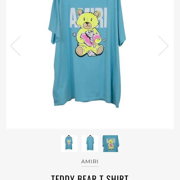Amiri teal teddy bear shirt - Picture 10 of 10